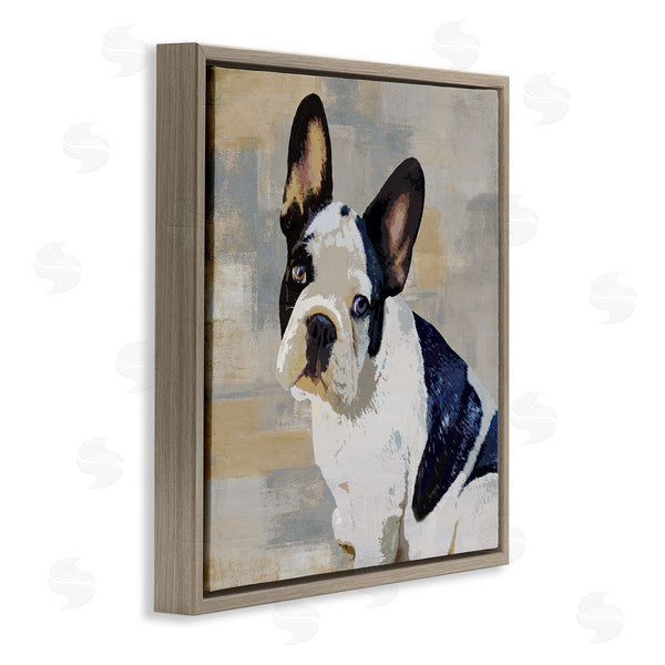 Stupell Industries Keri Rodgers | French Bulldog Dog Neutral Patchwork