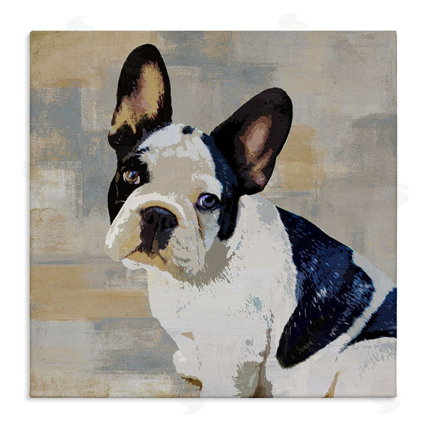 stupell industries Keri Rodgers | French Bulldog Dog Neutral Patchwork