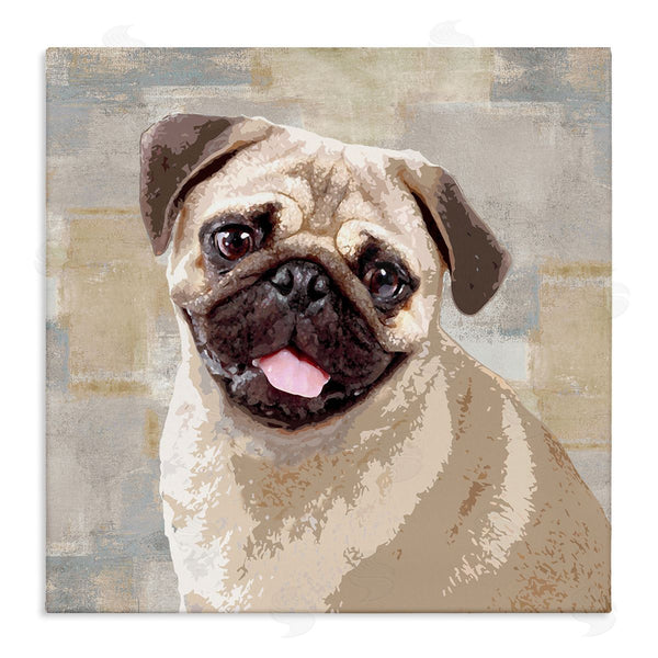 stupell industries Keri Rodgers | Happy Pug Dog Patchwork Pattern