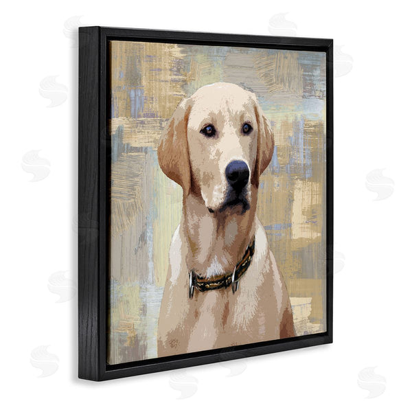 Stupell Industries Keri Rodgers | Sharp Golden Retriever Dog Grunge Patched Background Wall Art