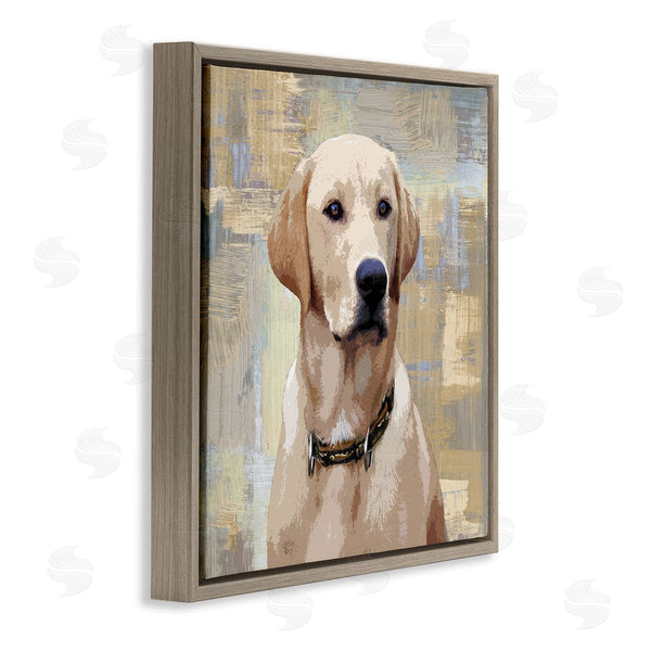 Stupell Industries Keri Rodgers | Sharp Golden Retriever Dog Grunge Patched Background Wall Art