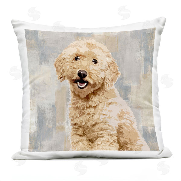 Stupell Industries Keri Rodgers | Smiling Labradoodle Dog Printed Throw Pillow