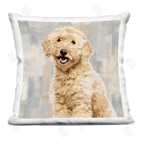 stupell industries Keri Rodgers | Smiling Labradoodle Dog Printed Throw Pillow