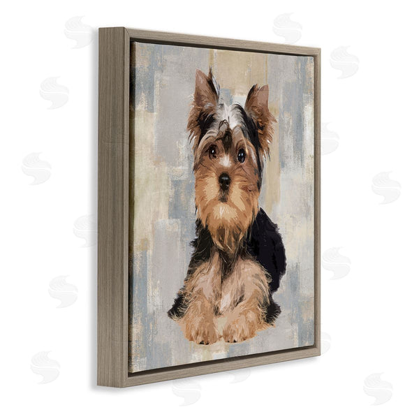 Stupell Industries Keri Rodgers | Yorkshire Terrier Dog Neutral Patchwork