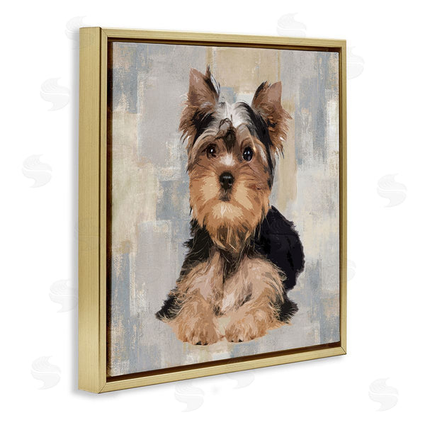 Stupell Industries Keri Rodgers | Yorkshire Terrier Dog Neutral Patchwork