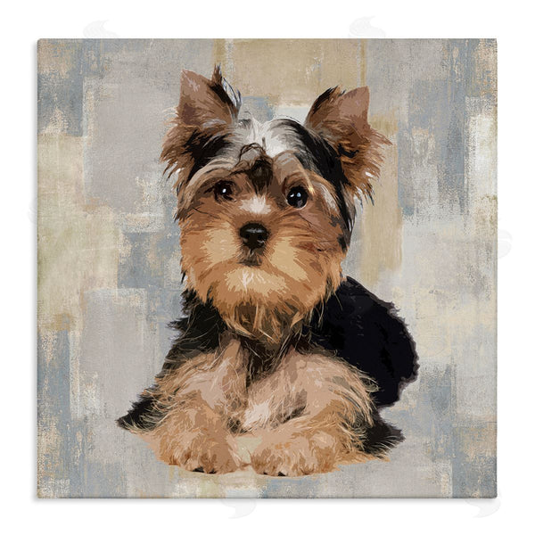 stupell industries Keri Rodgers | Yorkshire Terrier Dog Neutral Patchwork