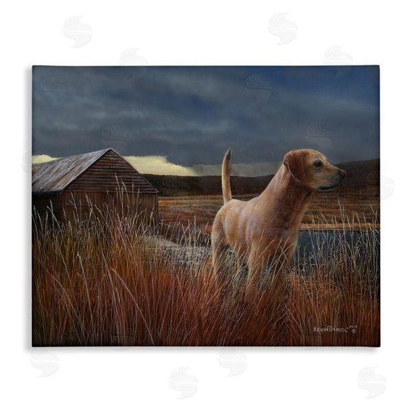 stupell industries Kevin Daniel | Alert Dog by Cabin Wall Art