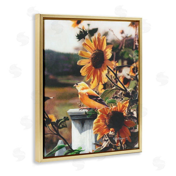 Stupell Industries Kevin Daniel | Canary Bird & Sunflowers