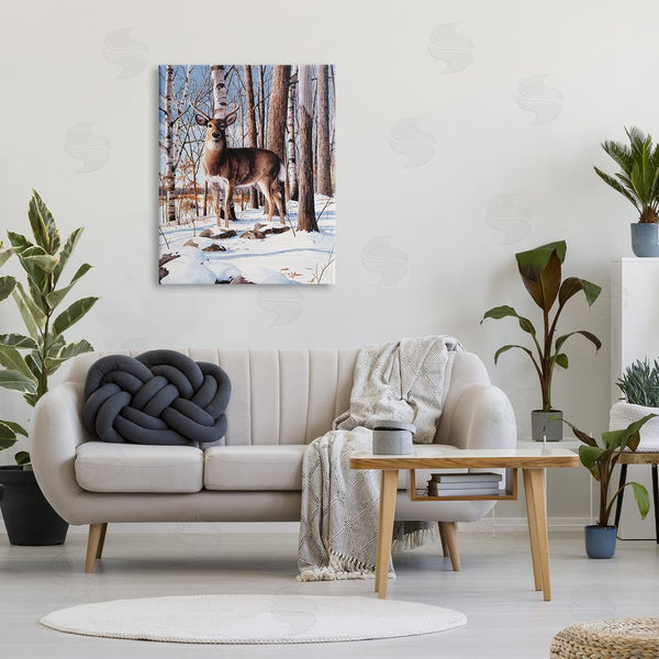 Stupell Industries Kevin Daniel | Deer In Snowy Forest Landscape Wall Art