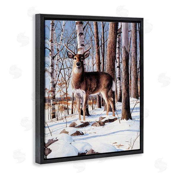 Stupell Industries Kevin Daniel | Deer In Snowy Forest Landscape Wall Art