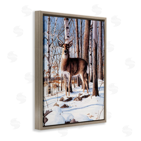 Stupell Industries Kevin Daniel | Deer In Snowy Forest Landscape Wall Art