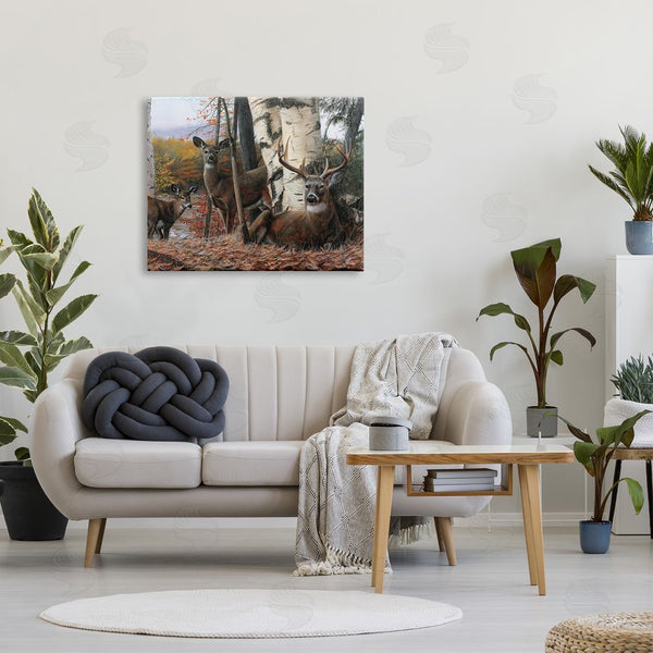 Stupell Industries Kevin Daniel | Elk Family Woodland Foliage Wall Art