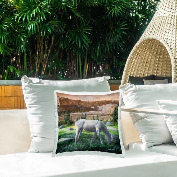Stupell Industries Kevin Daniel | Grazing Horses In Countryside Printed Throw Pillow