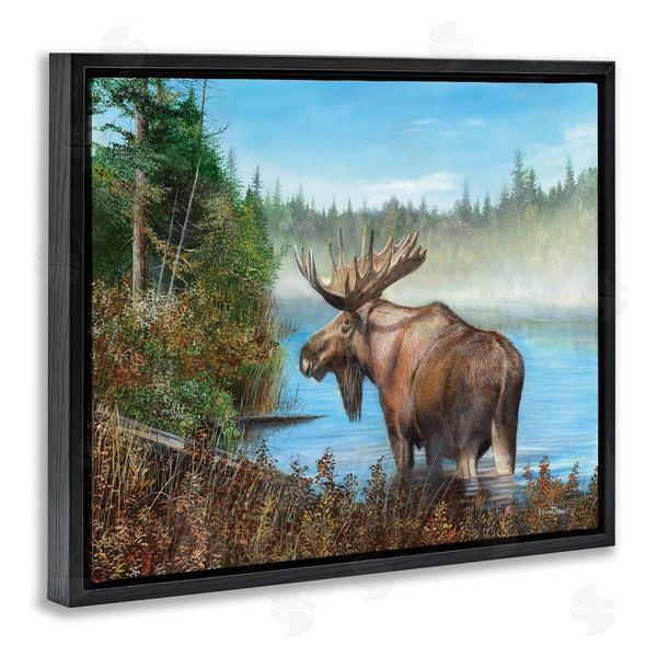 Stupell Industries Kevin Daniel | Rustic Moose Wading In Shore Wall Art