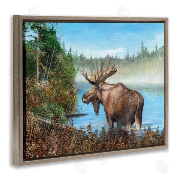 Stupell Industries Kevin Daniel | Rustic Moose Wading In Shore Wall Art