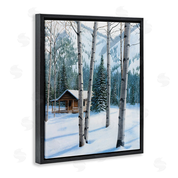 Stupell Industries Kevin Daniel | Snowy Cabin Through Birch Wall Art