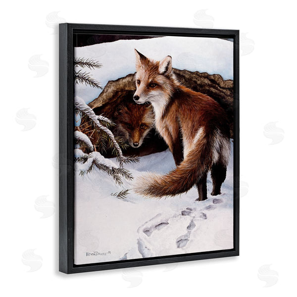 Stupell Industries Kevin Daniel | Winter Foxes Wildlife Scene Wall Art