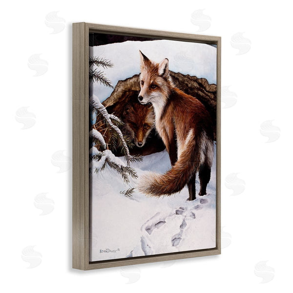 Stupell Industries Kevin Daniel | Winter Foxes Wildlife Scene Wall Art