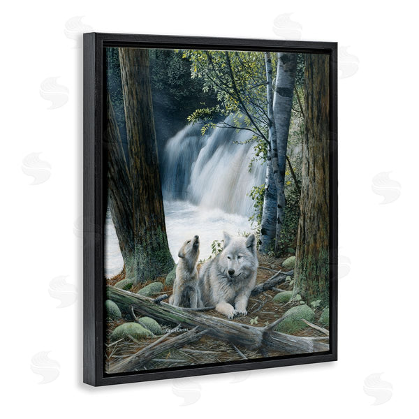 Stupell Industries Kevin Daniel | Wolves By Forest Waterfall Wall Art