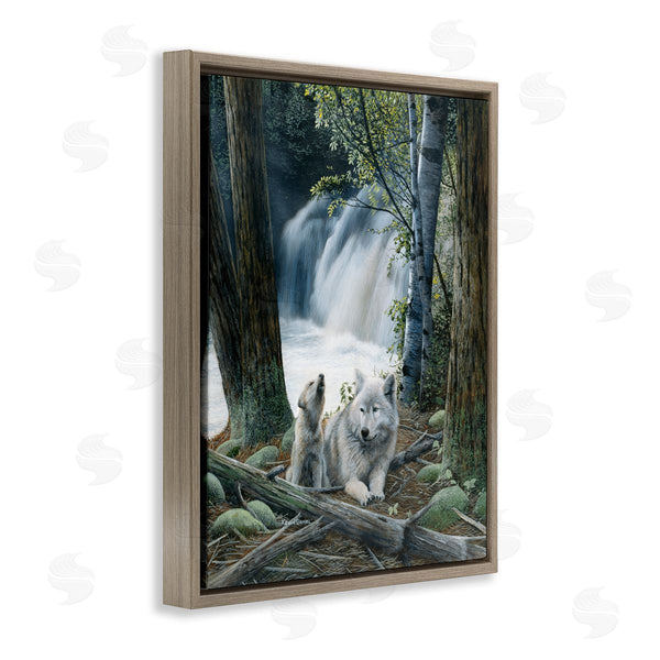 Stupell Industries Kevin Daniel | Wolves By Forest Waterfall Wall Art