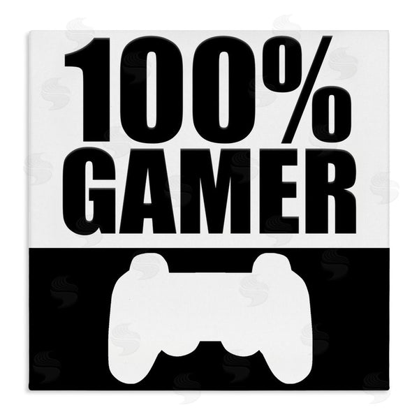 stupell industries Kim Allen | 100% Gamer Black & White Wall Art