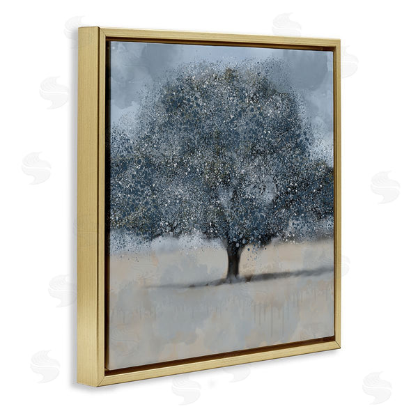 Stupell Industries Kim Allen | Abstract Blue Splatter Paint Tree Wall Art