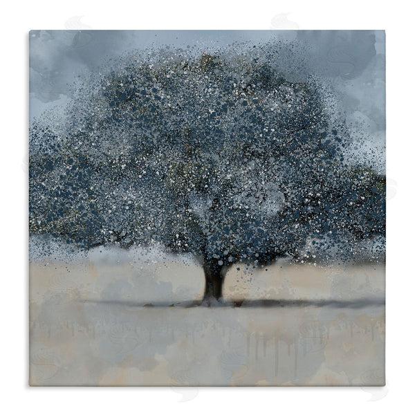 stupell industries Kim Allen | Abstract Blue Splatter Paint Tree Wall Art