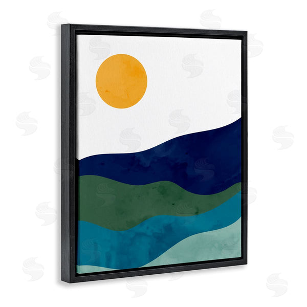 Stupell Industries Kim Allen | Abstract Hills Landscape Layered Stripes Sun Shining Wall Art