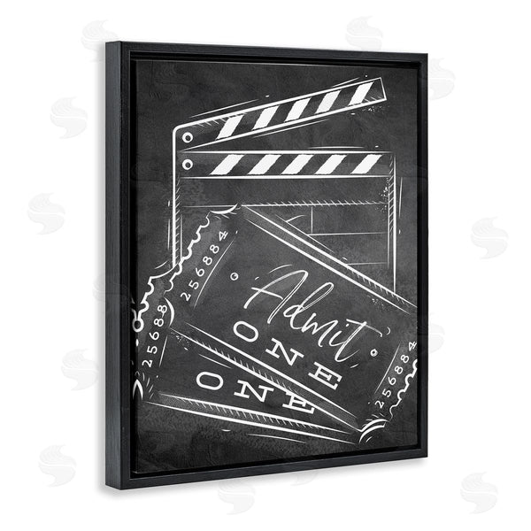 Stupell Industries Kim Allen | Admit One Movie Ticket