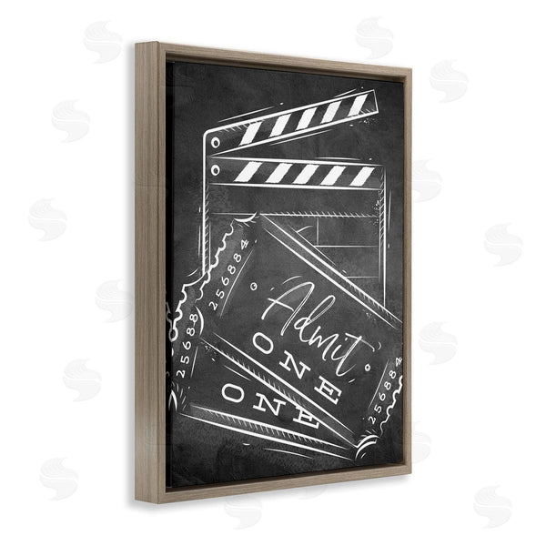 Stupell Industries Kim Allen | Admit One Movie Ticket