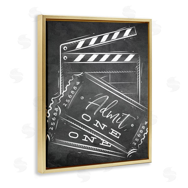Stupell Industries Kim Allen | Admit One Movie Ticket