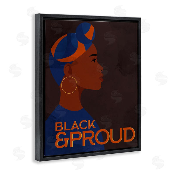 Stupell Industries Kim Allen | African American Woman Black And Proud Phrase Wall Art