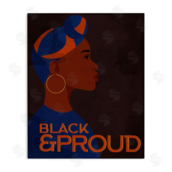stupell industries Kim Allen | African American Woman Black and Proud Phrase Wall Art