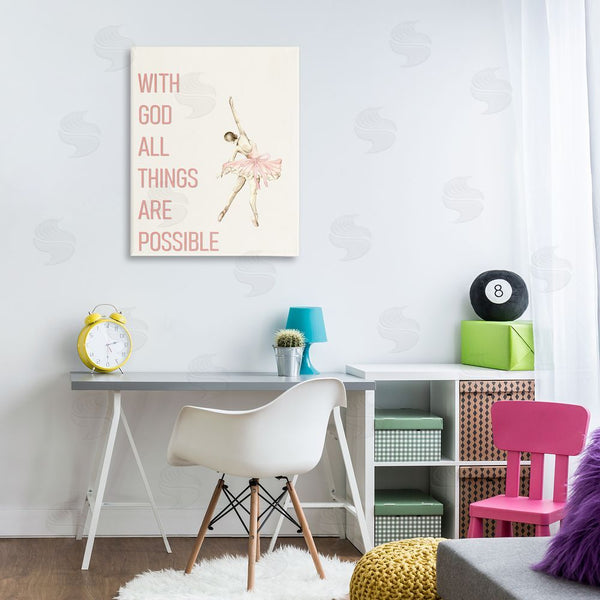 Stupell Industries Kim Allen | All Things Possible Ballerina Wall Art