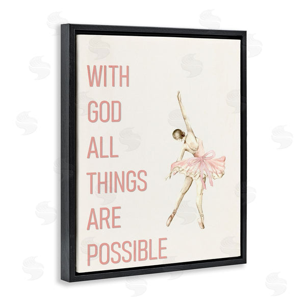 Stupell Industries Kim Allen | All Things Possible Ballerina Wall Art
