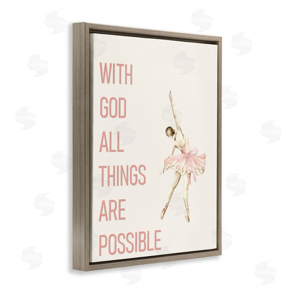 Stupell Industries Kim Allen | All Things Possible Ballerina Wall Art