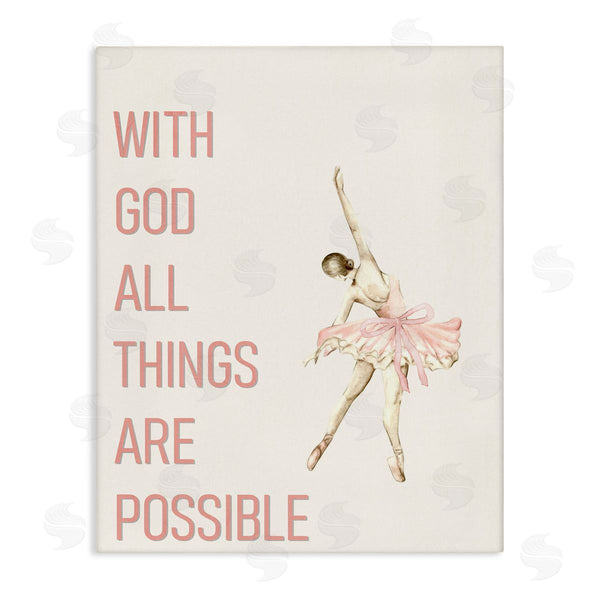 stupell industries Kim Allen | All Things Possible Ballerina Wall Art