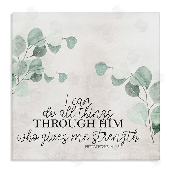stupell industries Kim Allen | All Things Through Him Proverb