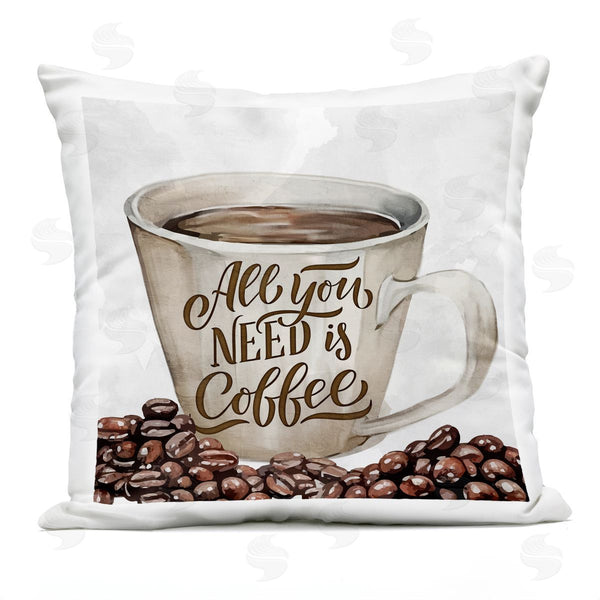 Stupell Industries Kim Allen | All You Need Morning Coffee Printed Throw Pillow