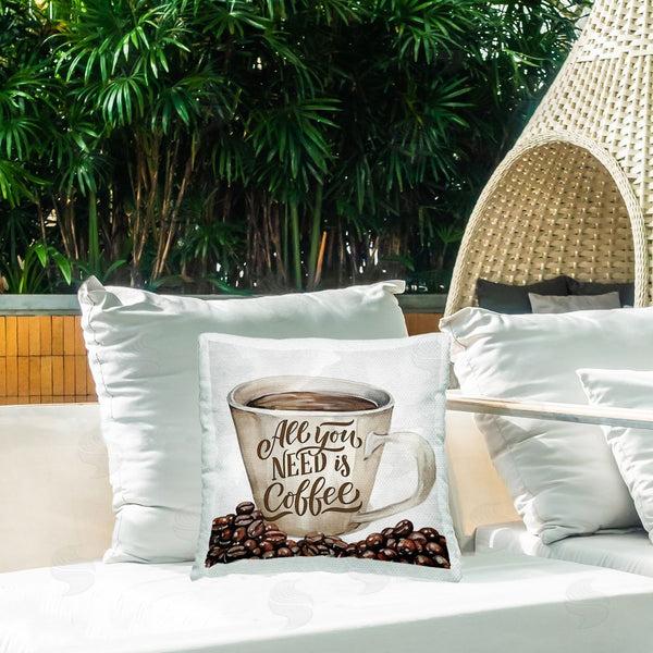 Stupell Industries Kim Allen | All You Need Morning Coffee Printed Throw Pillow