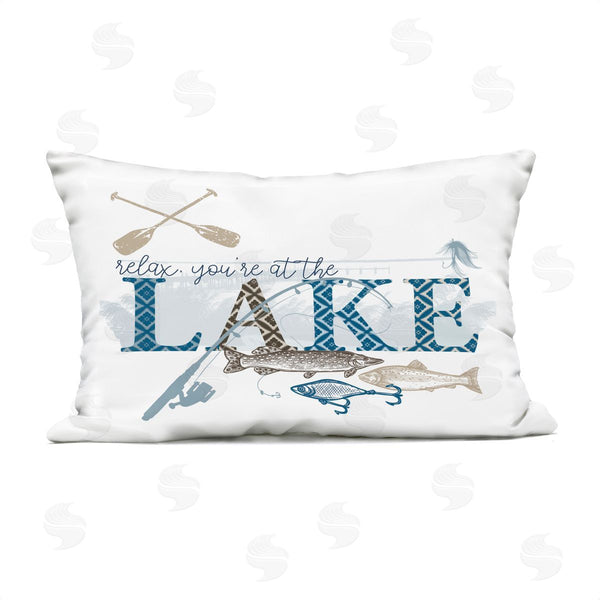 Stupell Industries Kim Allen | Always Better Lake Fishing Printed Throw Pillow