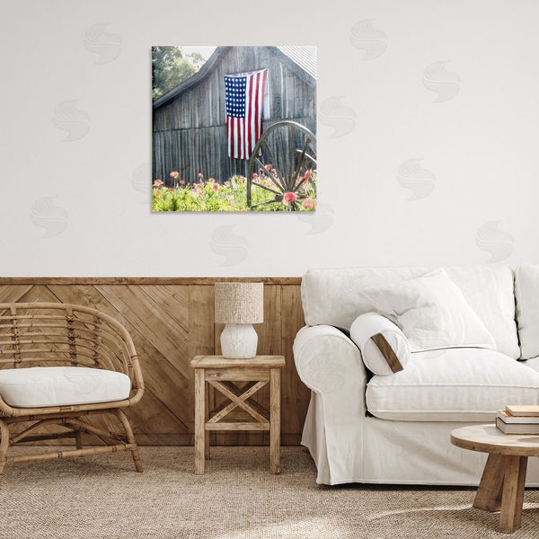 Stupell Industries Kim Allen | Americana Barn Floral Farmland Wall Art