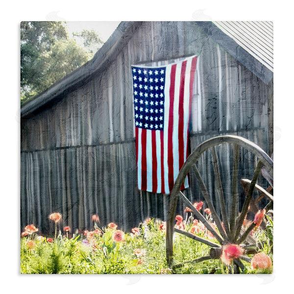stupell industries Kim Allen | Americana Barn Floral Farmland Wall Art