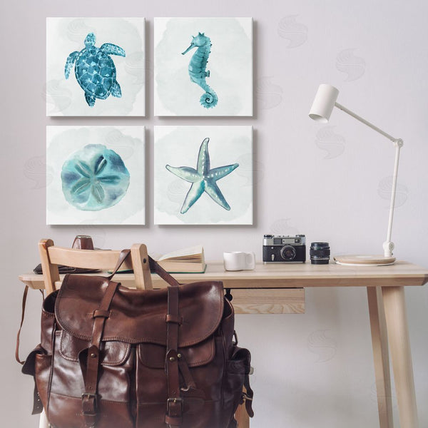 Stupell Industries Kim Allen | Aquatic Ocean Life Portraits Wall Art