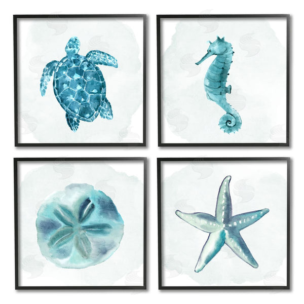 Stupell Industries Kim Allen | Aquatic Ocean Life Portraits Wall Art