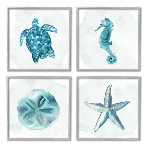 Stupell Industries Kim Allen | Aquatic Ocean Life Portraits Wall Art