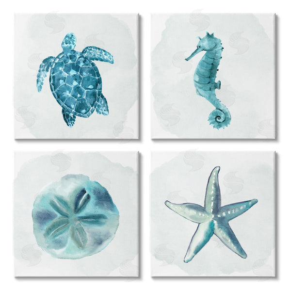 stupell industries Kim Allen | Aquatic Ocean Life Portraits Wall Art