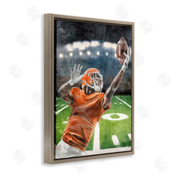 Stupell Industries Kim Allen | Athlete Catching Football Wall Art