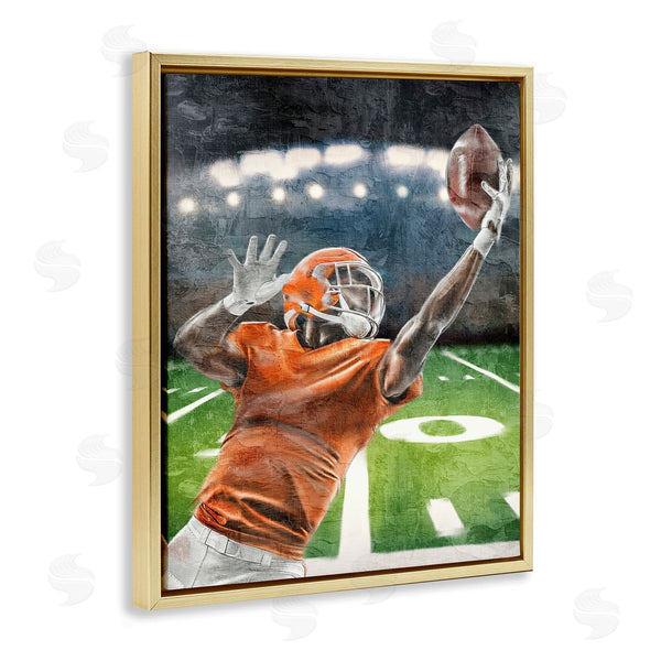 Stupell Industries Kim Allen | Athlete Catching Football Wall Art