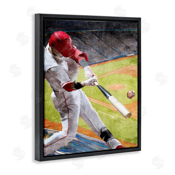 Stupell Industries Kim Allen | Athlete Hitting Baseball Wall Art